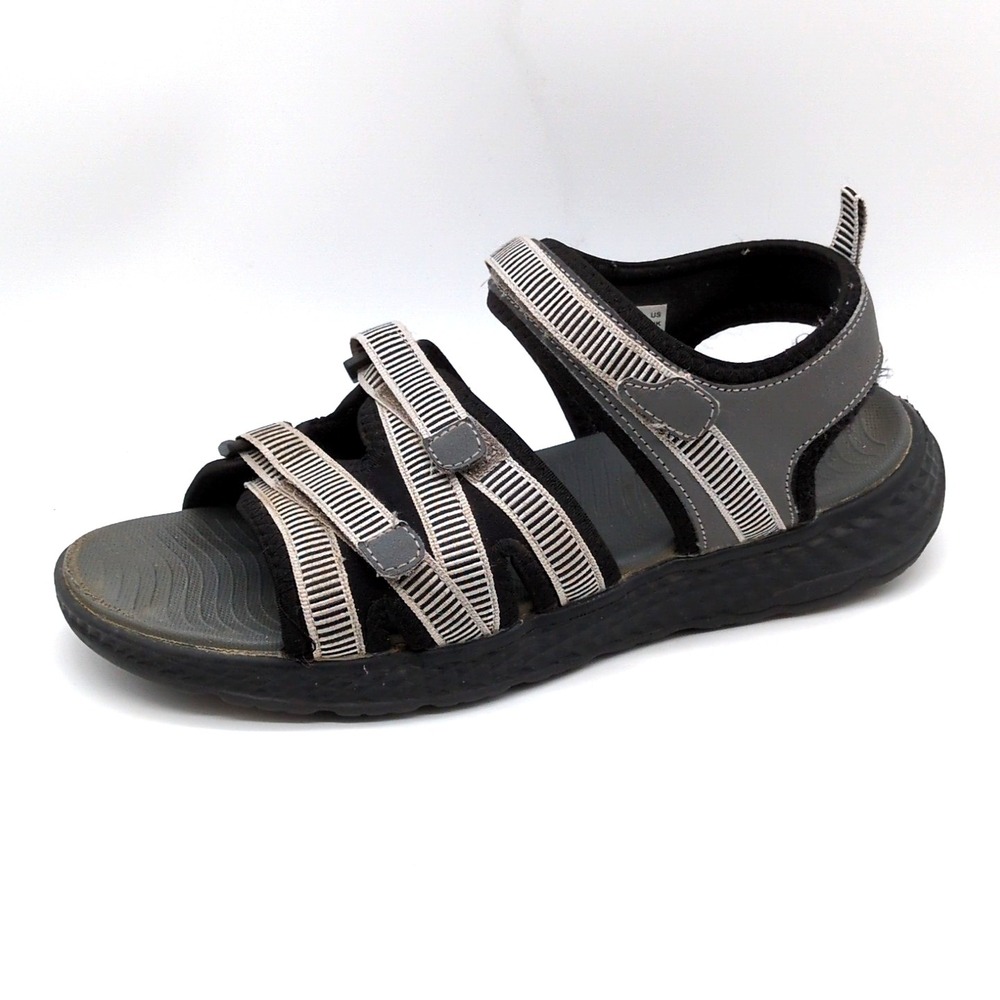 Propet Shoes Womens Travelactiv Adventure Gray 11 Sport Sandal Beach Vacay